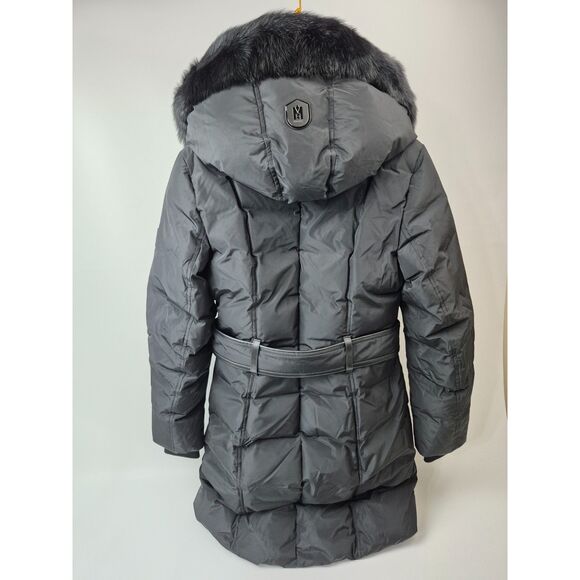 Mackage Women's Black Kay Shearling Collar Down Coat Size Medium $1390+ - Picture 7 of 11